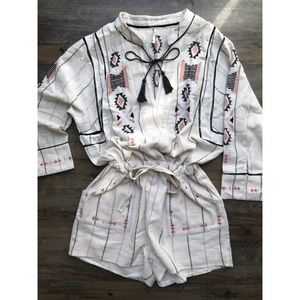Free People Desert Embroidered Romper